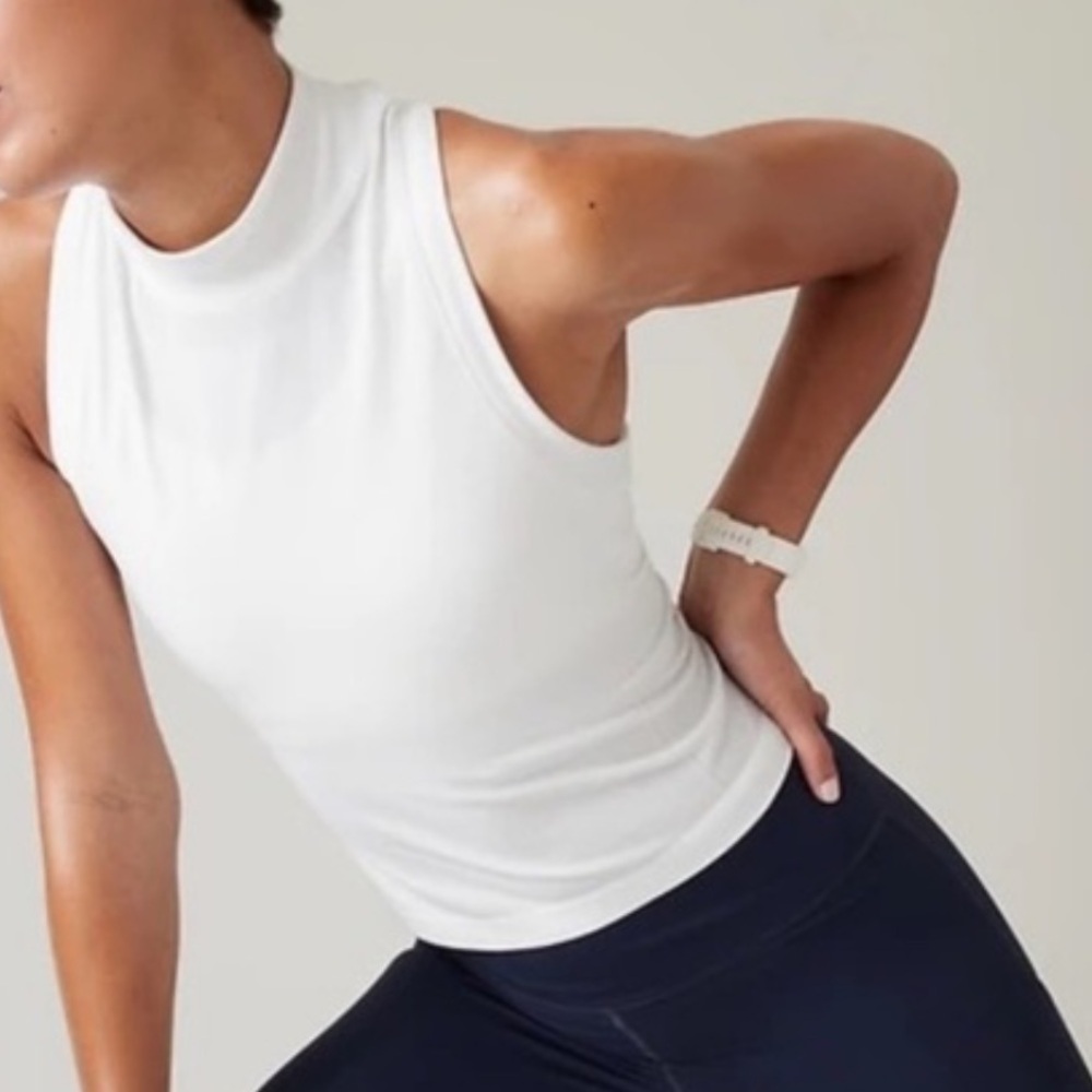 Athleta Momentum Seamless Mock Tank White Size L - Picture 9 of 9